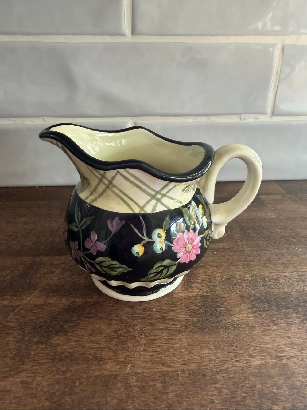 Tracy Porter Jardiniere Floral Creamer Pitcher